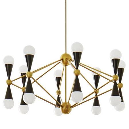 CHANDELİER BLACK AVİZE 8X2